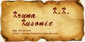Kruna Kusonić vizit kartica